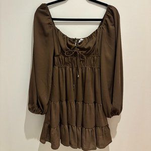 Princess Polly New Love Mini Dress Brown (US 0)